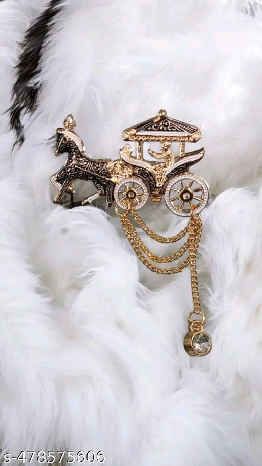 Regal Horse‑Carriage Brooch | For Men & Boys