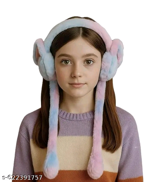 Fluffy Bunny Earmuffs with Moving Ears – Cozy Winter Fun for Girls & Boys