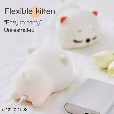 Soft Silicone Cat Night Lamp – Safe, Colorful & Perfect for Kids’ Rooms