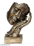 Tranquil Golden Face Figurine – Perfect Relaxation Accent for Home Decor