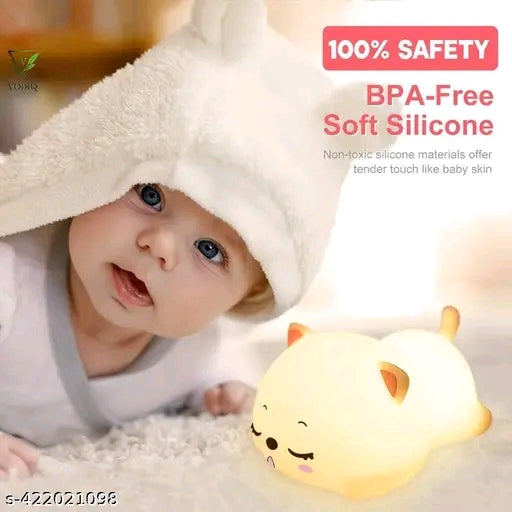 Soft Silicone Cat Night Lamp – Safe, Colorful & Perfect for Kids’ Rooms