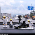 Premium Golden Astronaut Statues – Perfect Desk & Dashboard Decor Set of 3