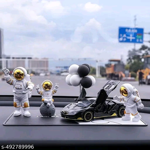 Premium Golden Astronaut Statues – Perfect Desk & Dashboard Decor Set of 3